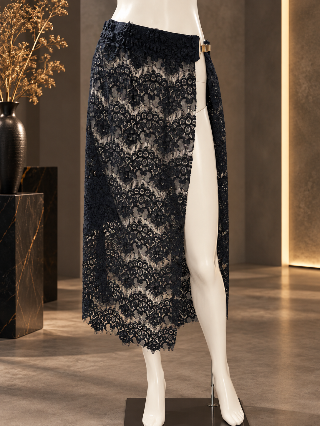 Koronkowy pas NOIR LACE | Nun.mi